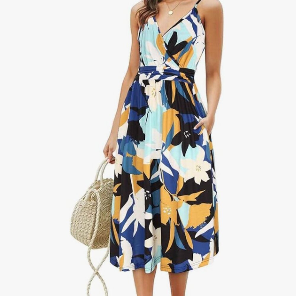 Floral Dress with Spaghetti Straps